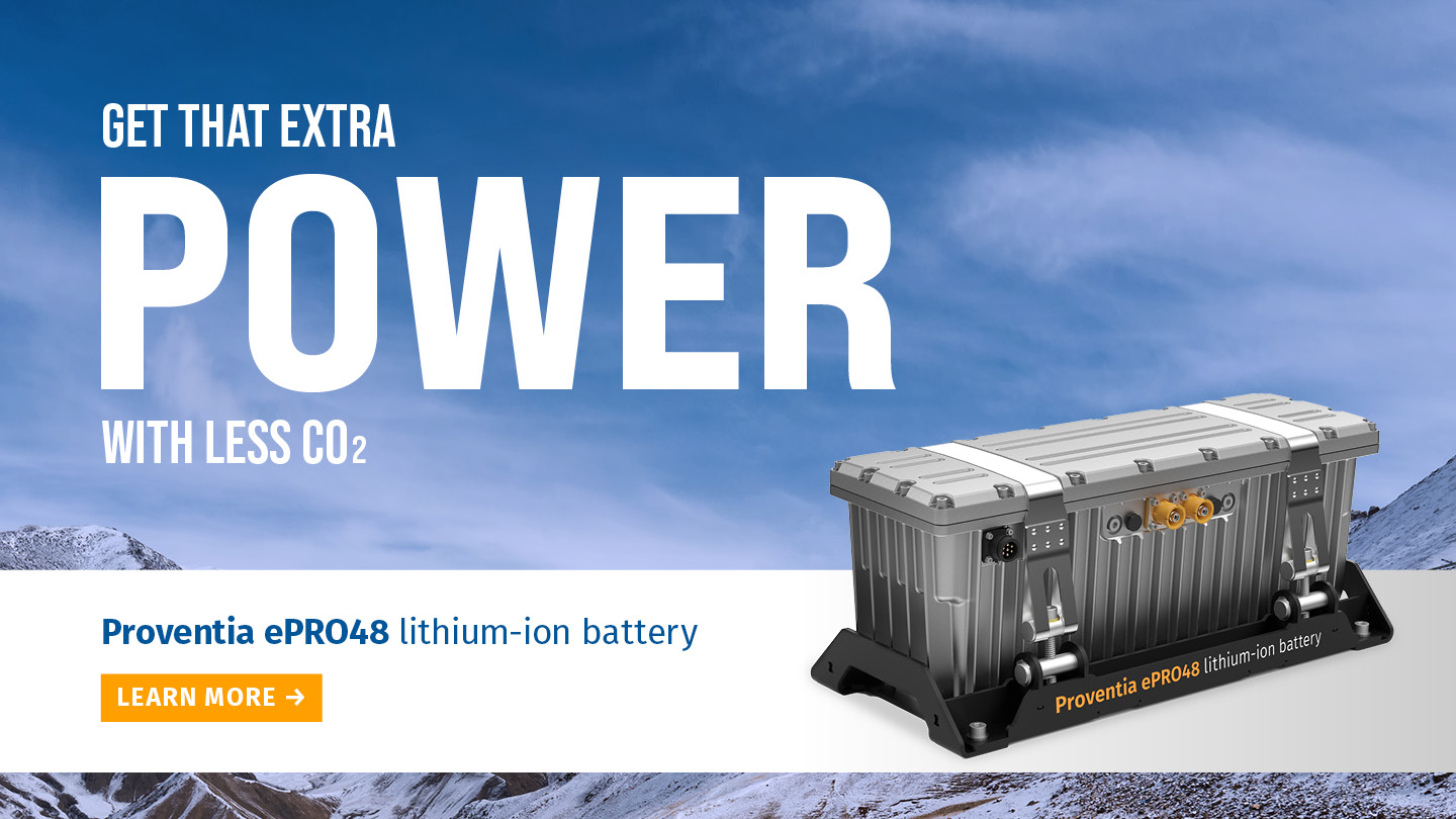 Get that extra power with less co2 - Proventia ePRO48 lithium-ion battery